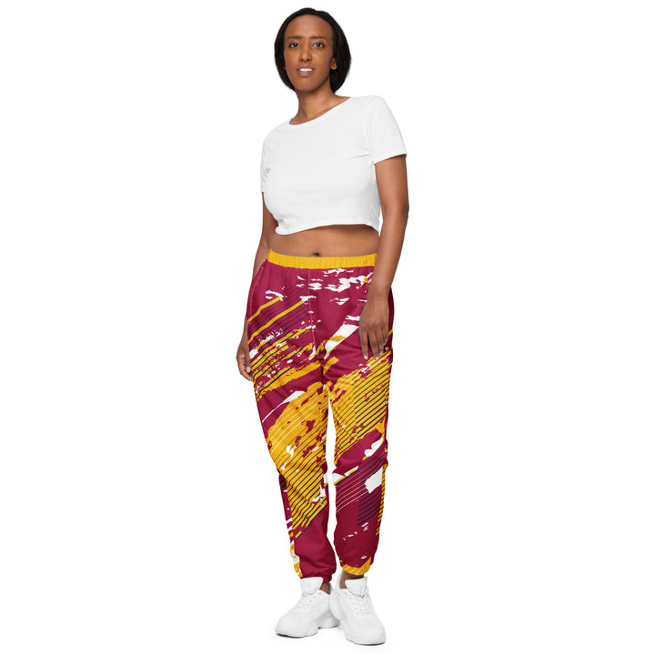 Unisex Track Pants - Yellow-Red Sun