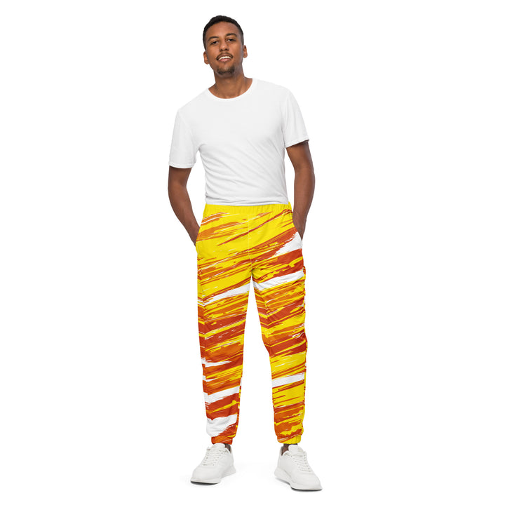 Unisex Track Pants - Yellow-Orange Beam