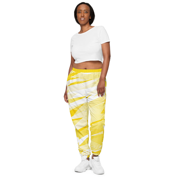 Unisex Track Pants - Yellow-White Track