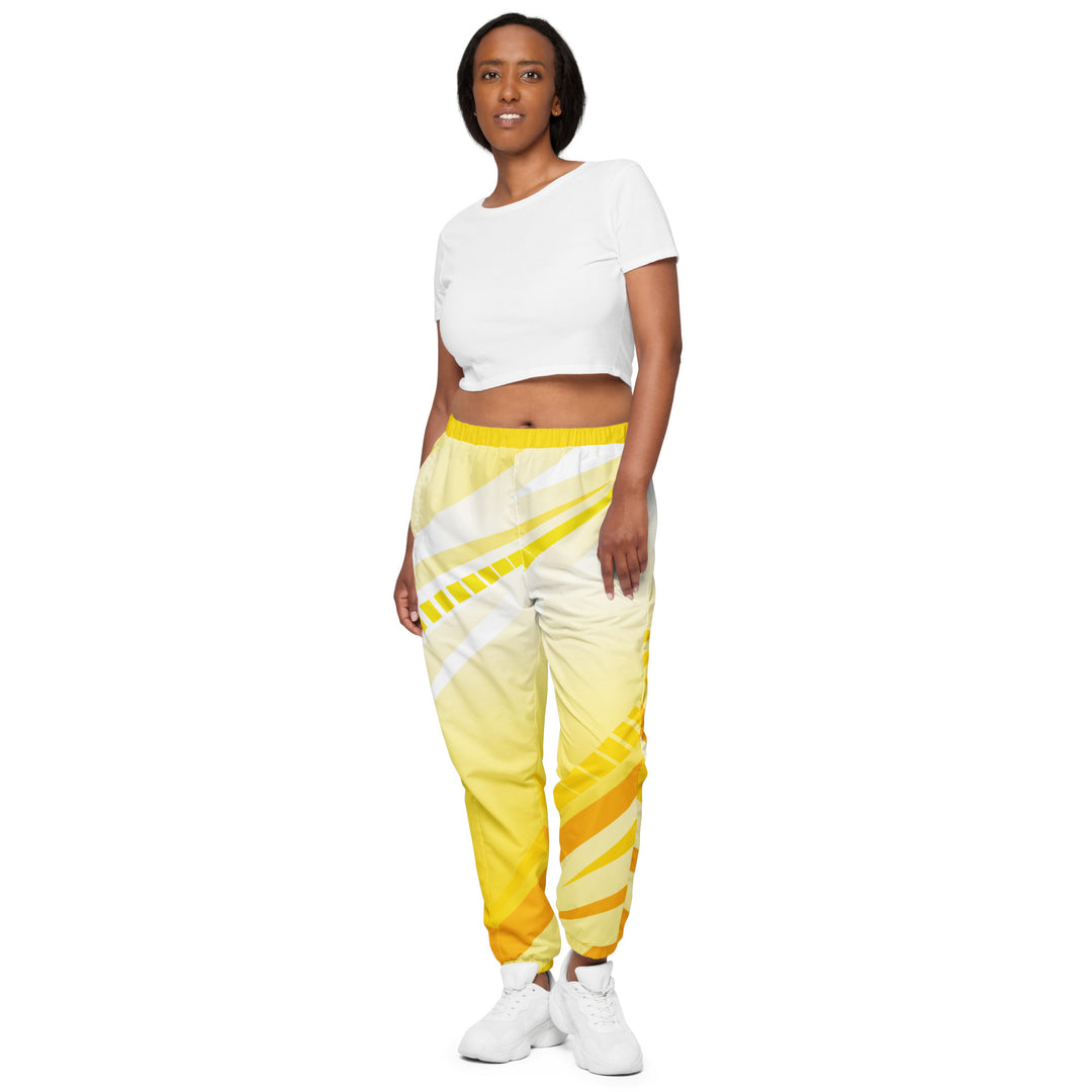 Unisex Track Pants - Yellow-White Shine