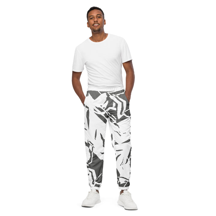 Unisex Track Pants - Grey-White Star