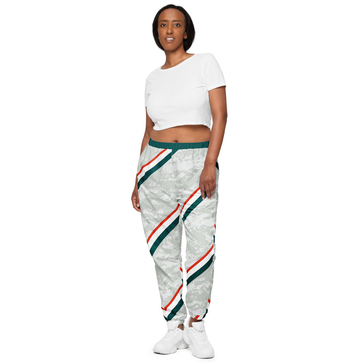 Unisex Track Pants - Grey-Green Band