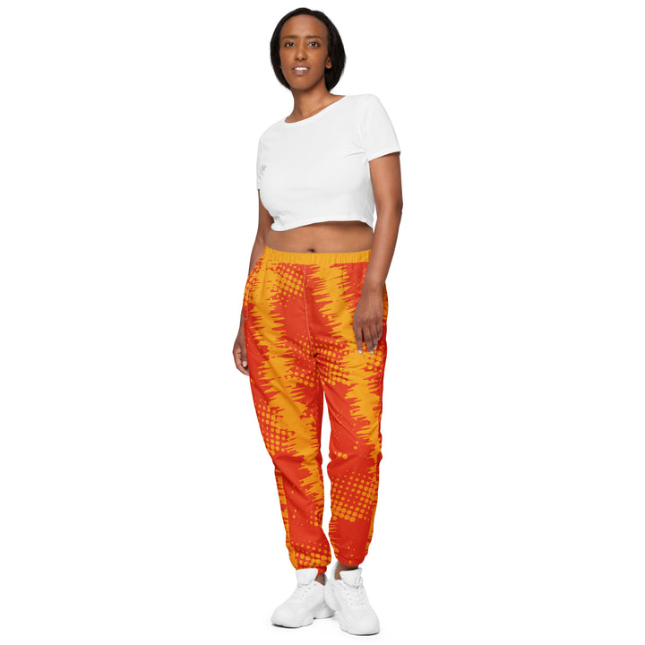 Unisex Track Pants - Orange-Yellow Grunge