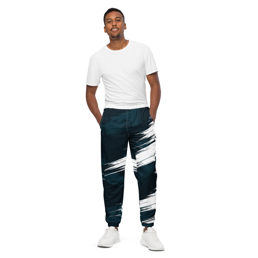 Unisex Track Pants - Blue-White Shine