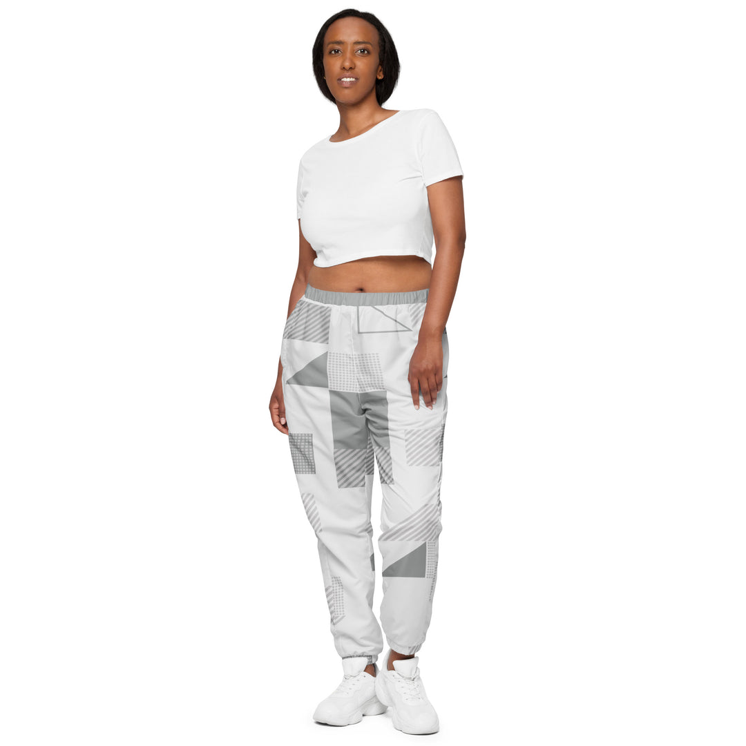 Unisex Track Pants - Grey-White Form