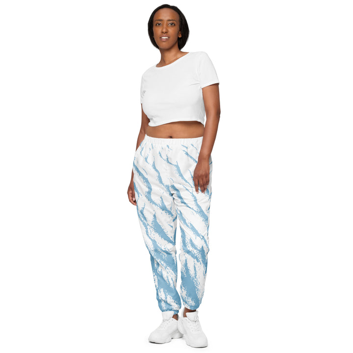 Unisex Track Pants - Blue-White Sand