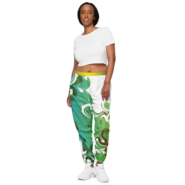 Unisex Track Pants - Green-White Soap