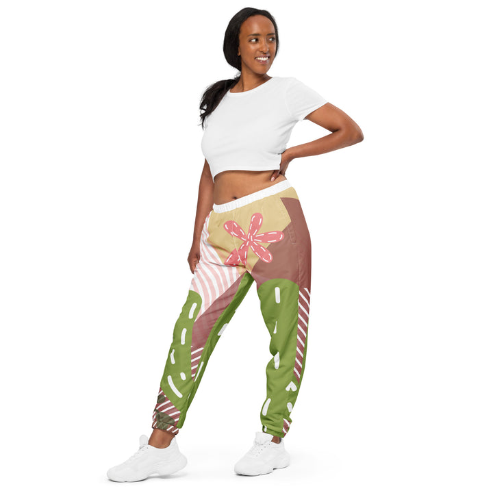 Unisex Track Pants - Red-Green Cactus