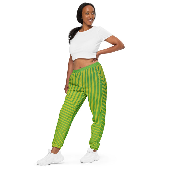 Unisex Track Pants - Green-Yellow Star