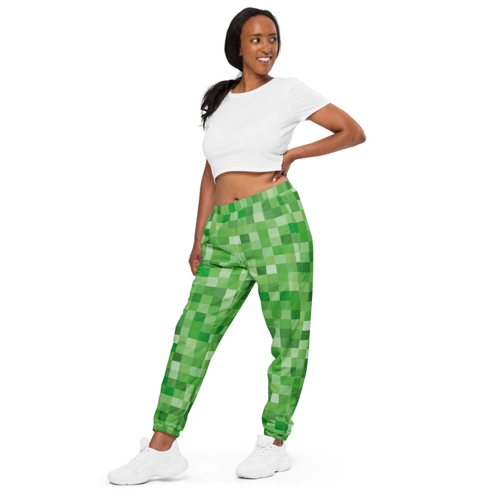 Unisex Track Pants - Green Pixel