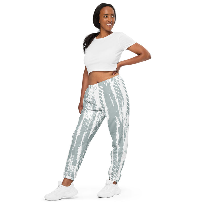 Unisex Track Pants - White-Grey Sprint