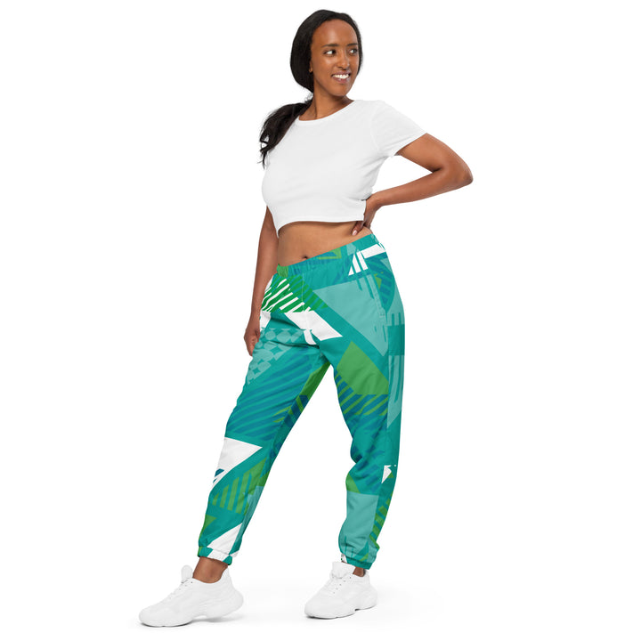 Unisex Track Pants - Green-White Home