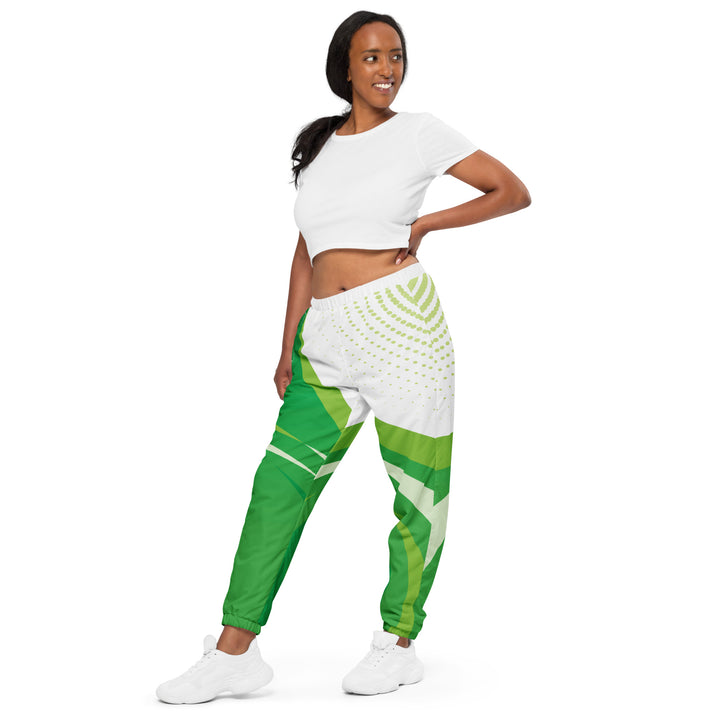 Unisex Track Pants - White-Green One