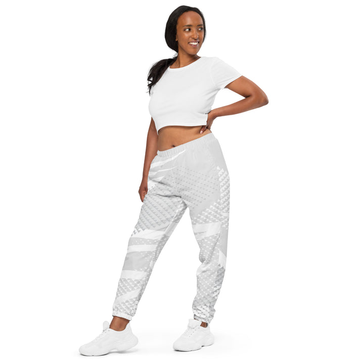 Unisex Track Pants - White-Grey Goal