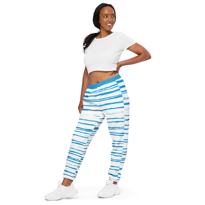 Unisex Track Pants - Blue-White First