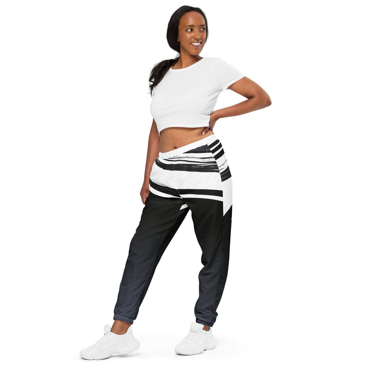 Unisex Track Pants - Grey-White Casual