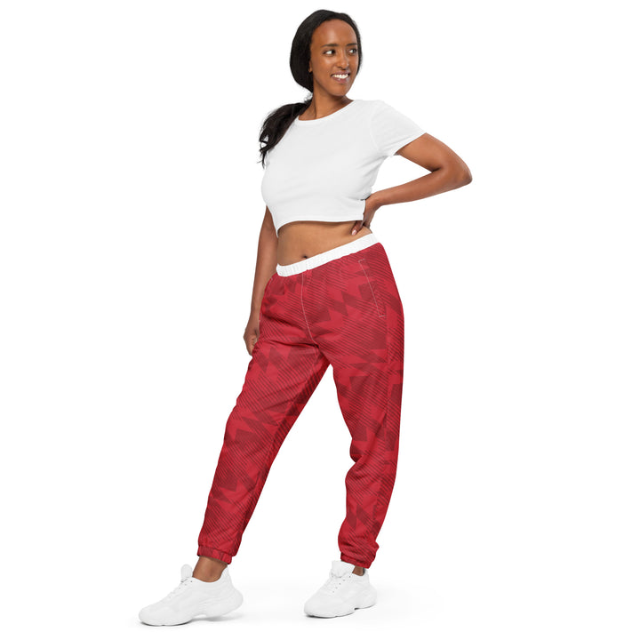 Unisex Track Pants - Red-White Missile