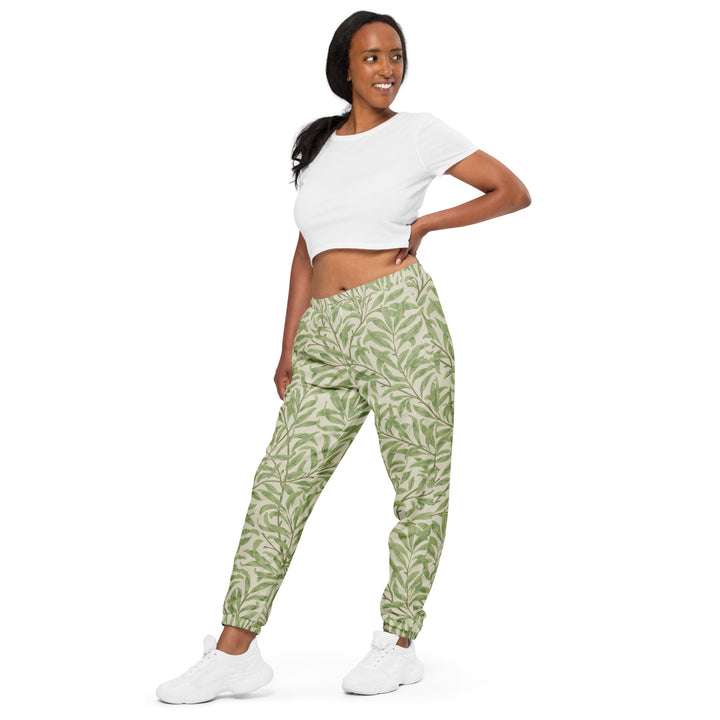 Unisex Track Pants - Beige-Green Plant