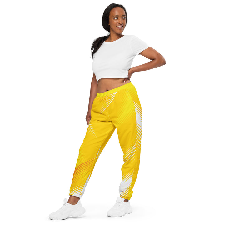 Unisex Track Pants - Yellow-White Day