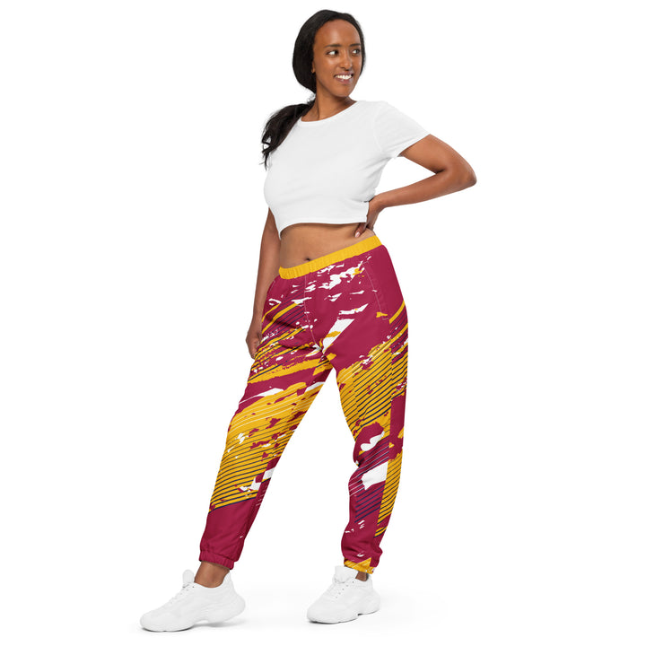 Unisex Track Pants - Yellow-Red Sun