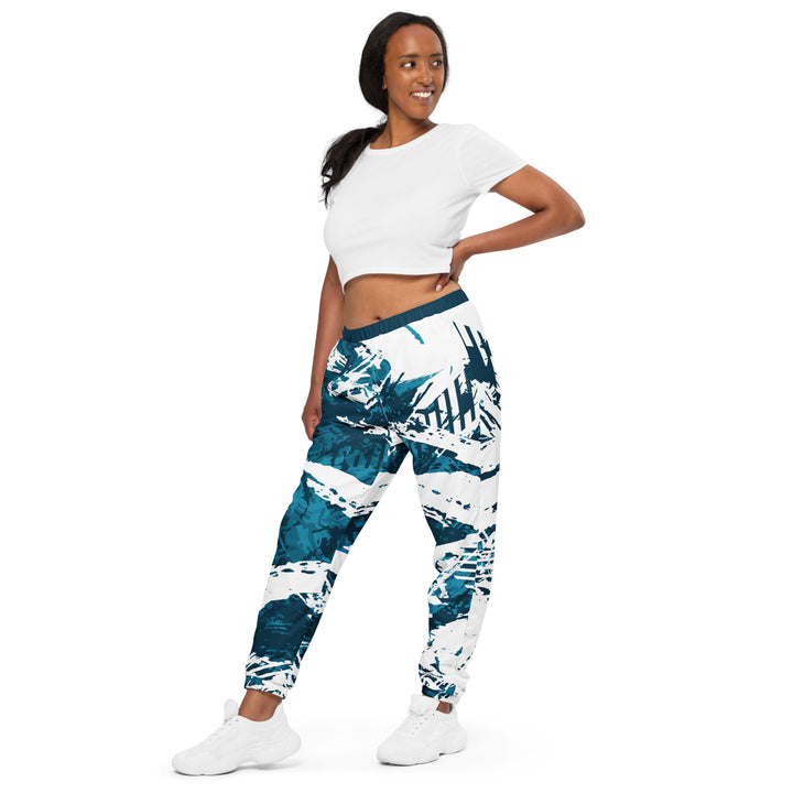 Unisex Track Pants - Blue-White Nerve