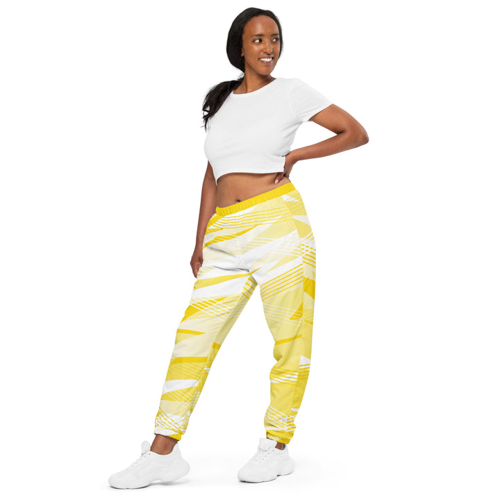 Unisex Track Pants - Yellow-White Track