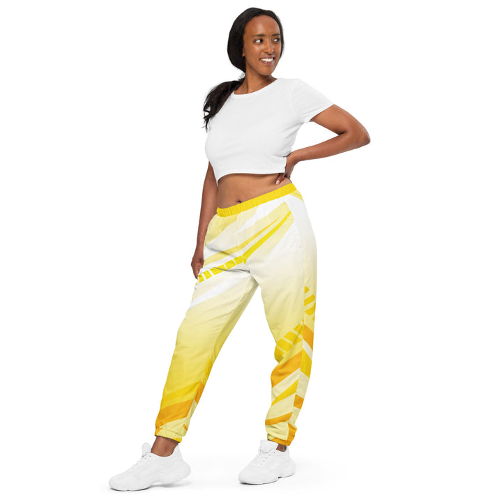 Unisex Track Pants - Yellow-White Shine