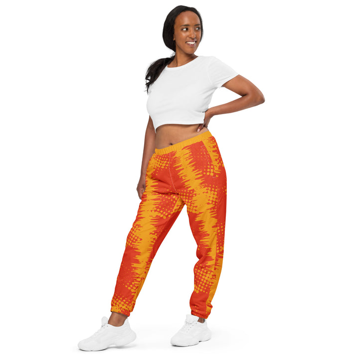 Unisex Track Pants - Orange-Yellow Grunge