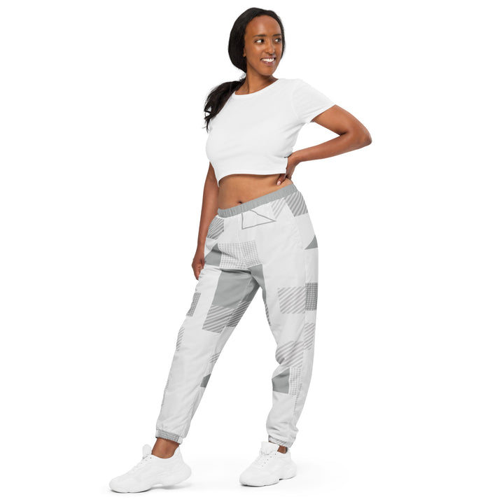 Unisex Track Pants - Grey-White Form