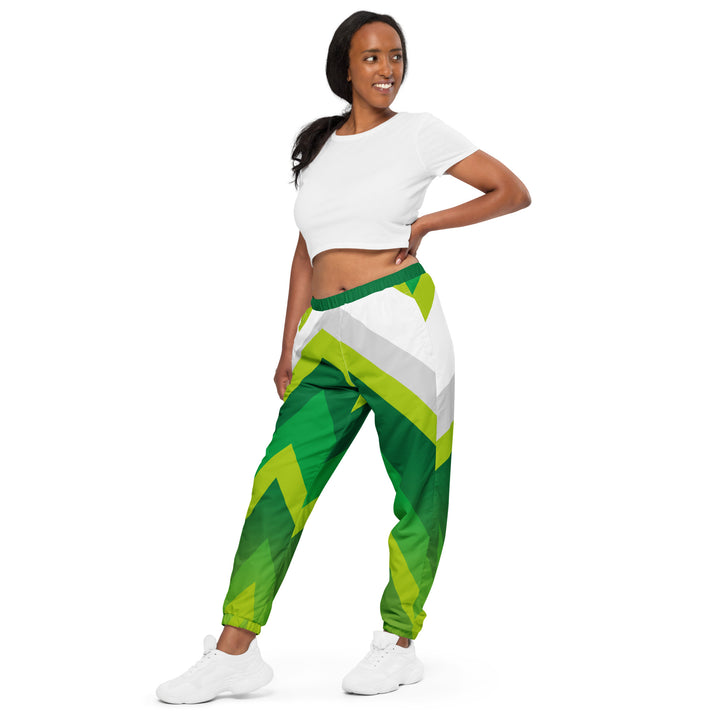 Unisex Track Pants - Green-White Top