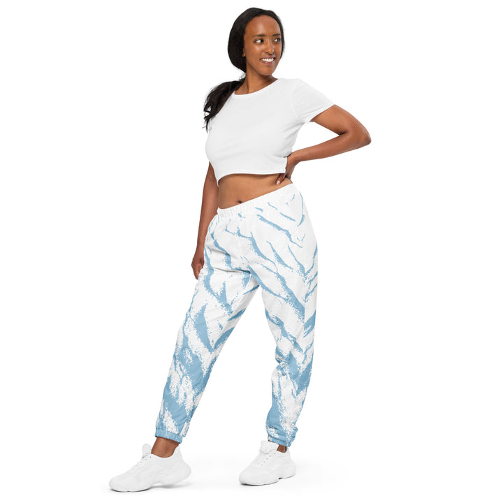 Unisex Track Pants - Blue-White Sand