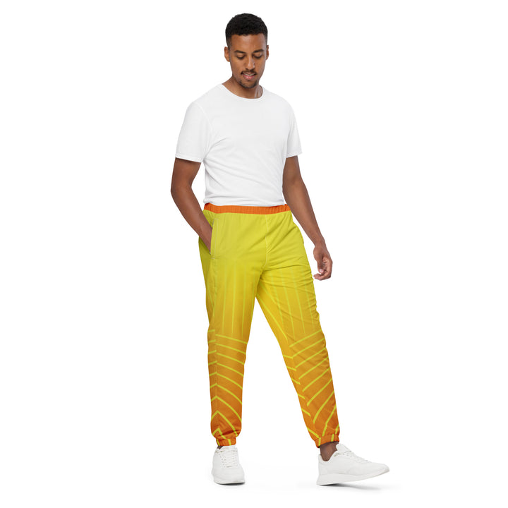 Unisex Track Pants - Orange-Yellow Legend