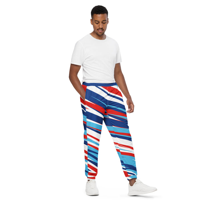 Unisex Track Pants - Red-Blue Speed