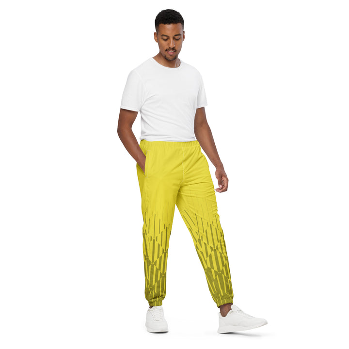 Unisex Track Pants - Yellow Distortion