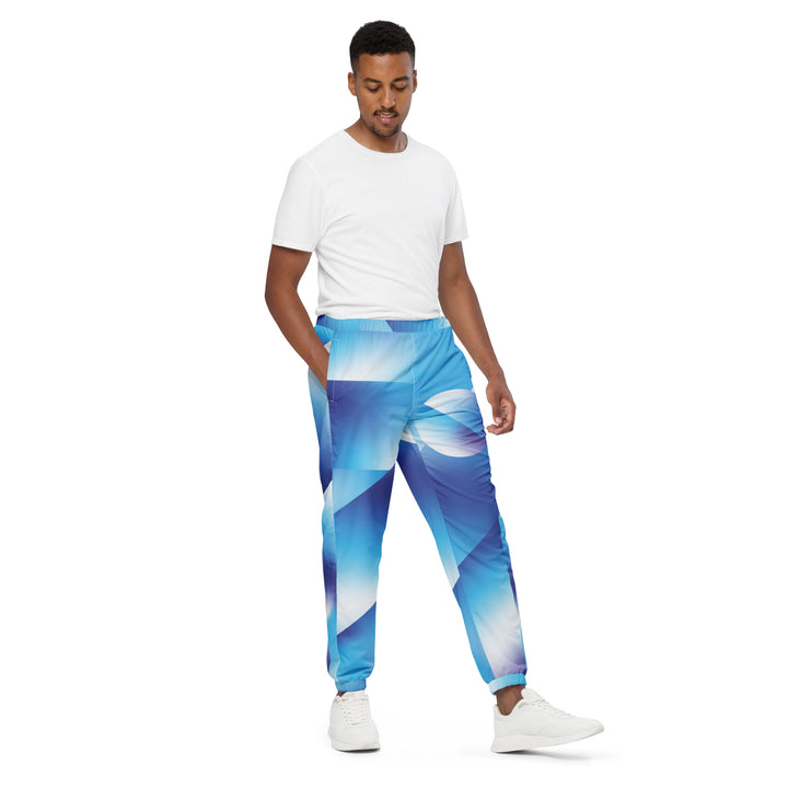 Unisex Track Pants - White-Blue Sky