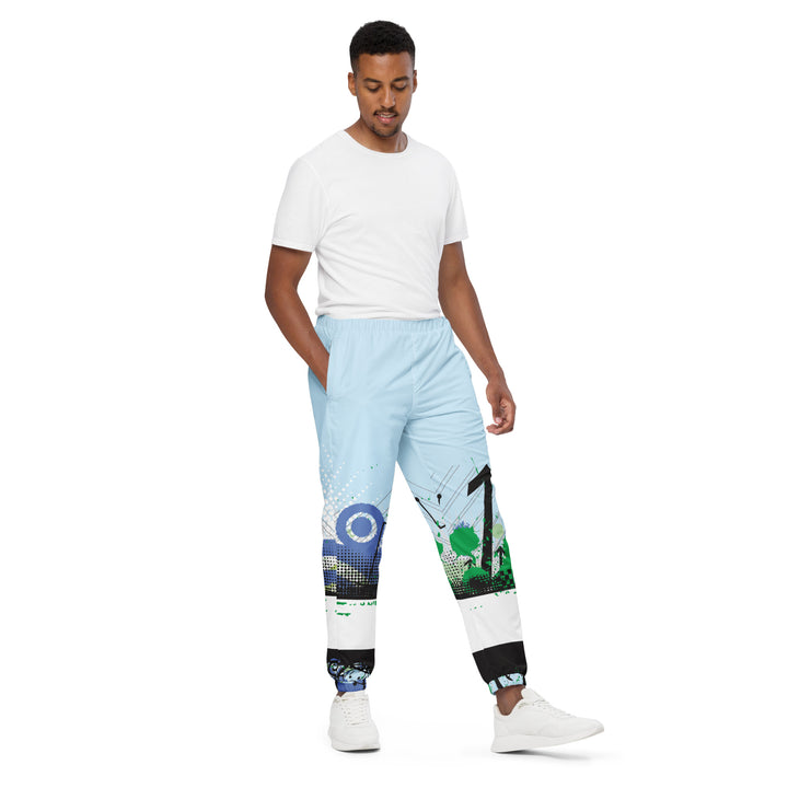 Unisex Track Pants - Blue-Black Newcomer