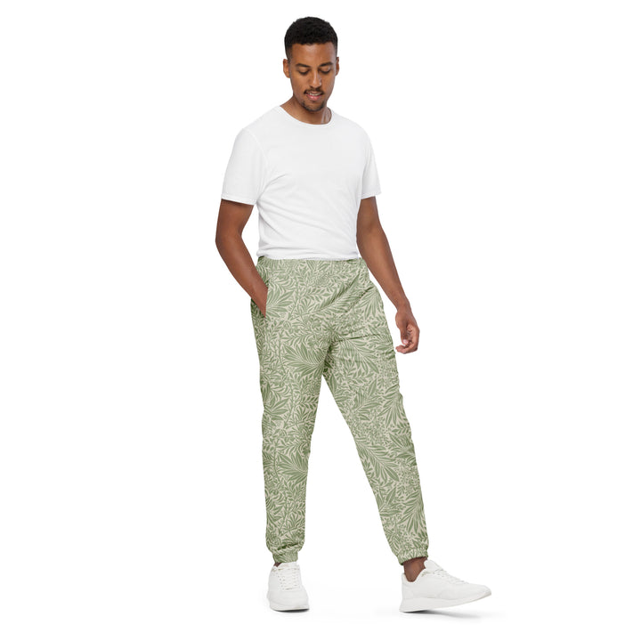 Unisex Track Pants - Beige-Green Flower