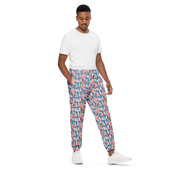 Unisex Track Pants - Blue-Orange Deception