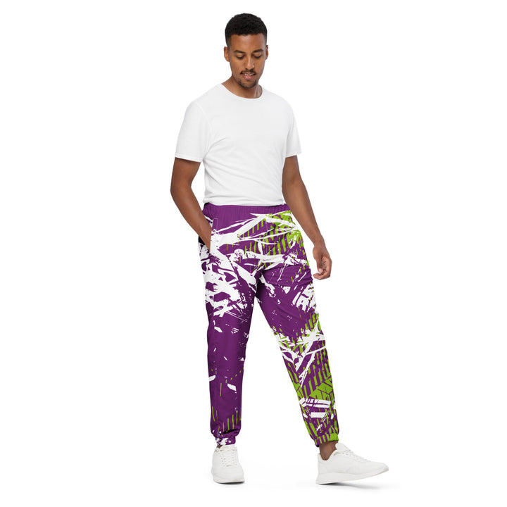 Unisex Track Pants - Purple-Green Force