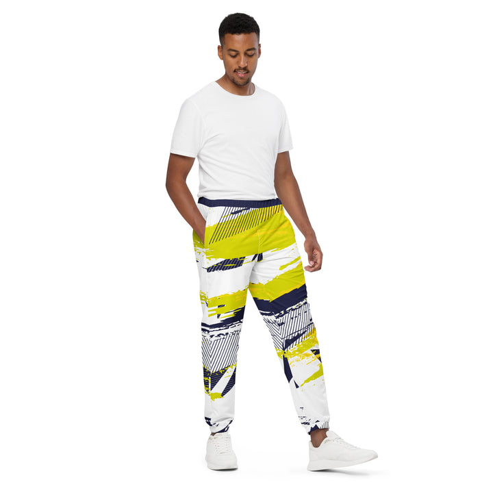 Unisex Track Pants - White-Yellow Basic