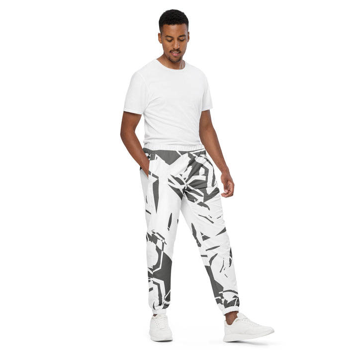 Unisex Track Pants - Grey-White Star