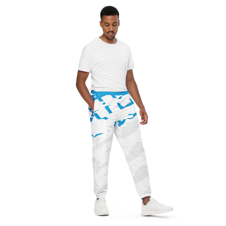 Unisex Track Pants - Grey-Blue Fin