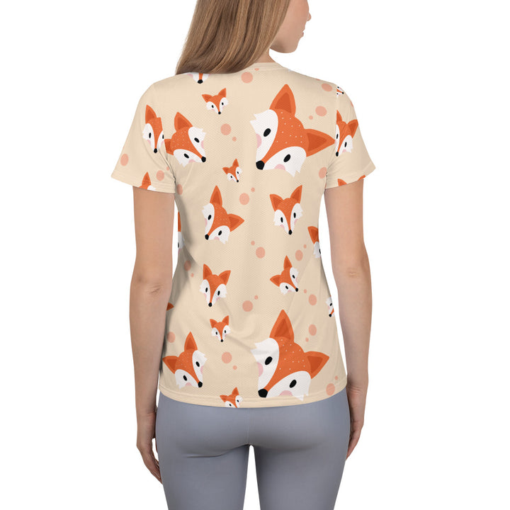 Women's Athletic T-shirt - Beige Fox