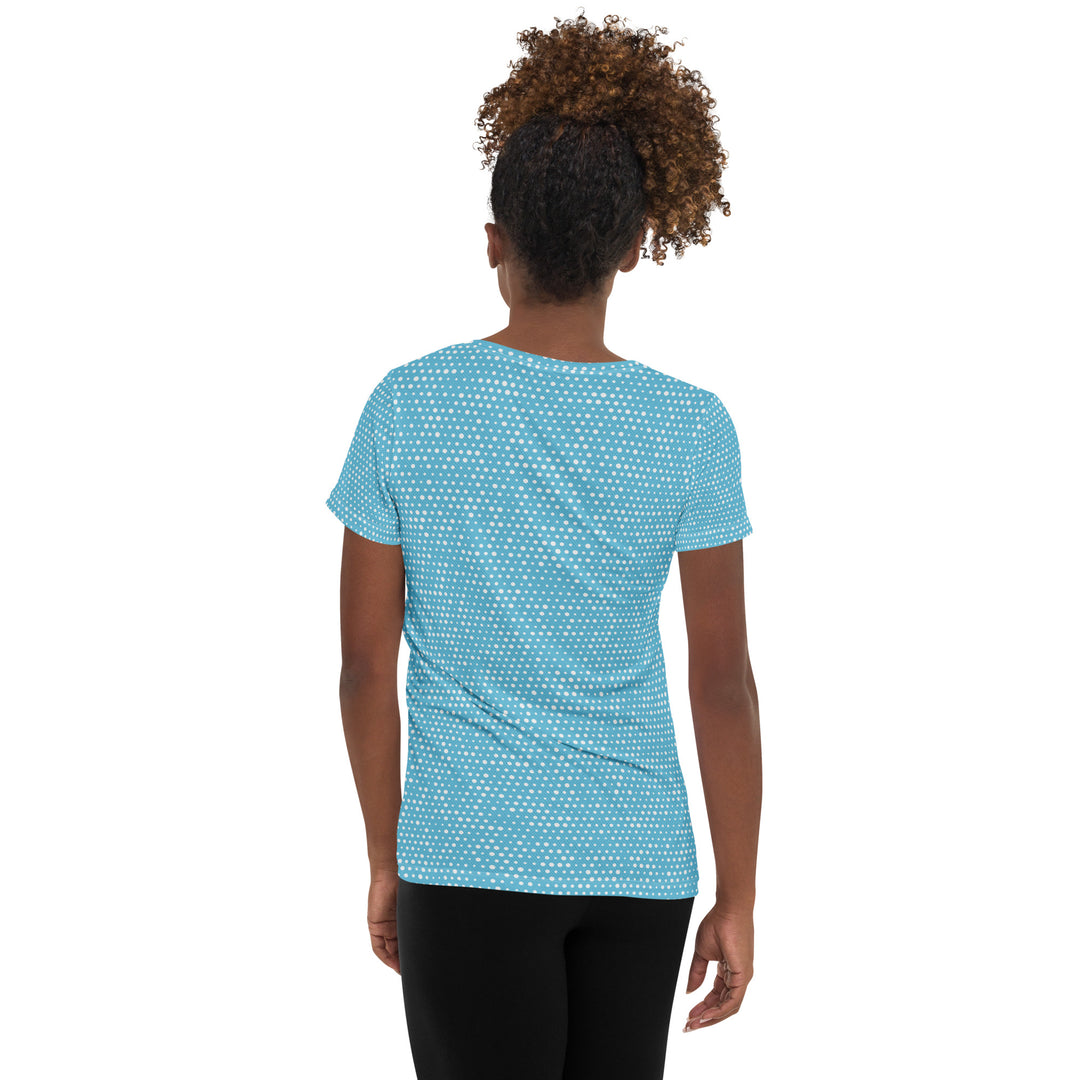 Women's Athletic T-shirt - Blue-White Lost