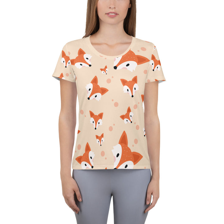 Women's Athletic T-shirt - Beige Fox