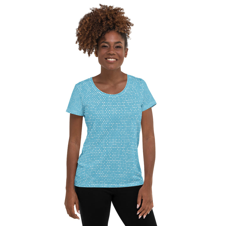 Women's Athletic T-shirt - Blue-White Lost