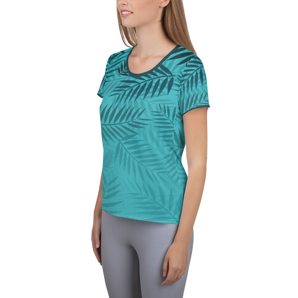 Women's Athletic T-shirt - Turquoise Farn