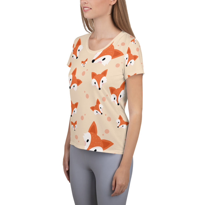 Women's Athletic T-shirt - Beige Fox