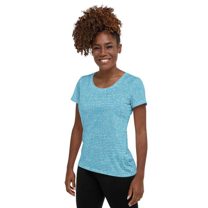 Women's Athletic T-shirt - Blue-White Lost