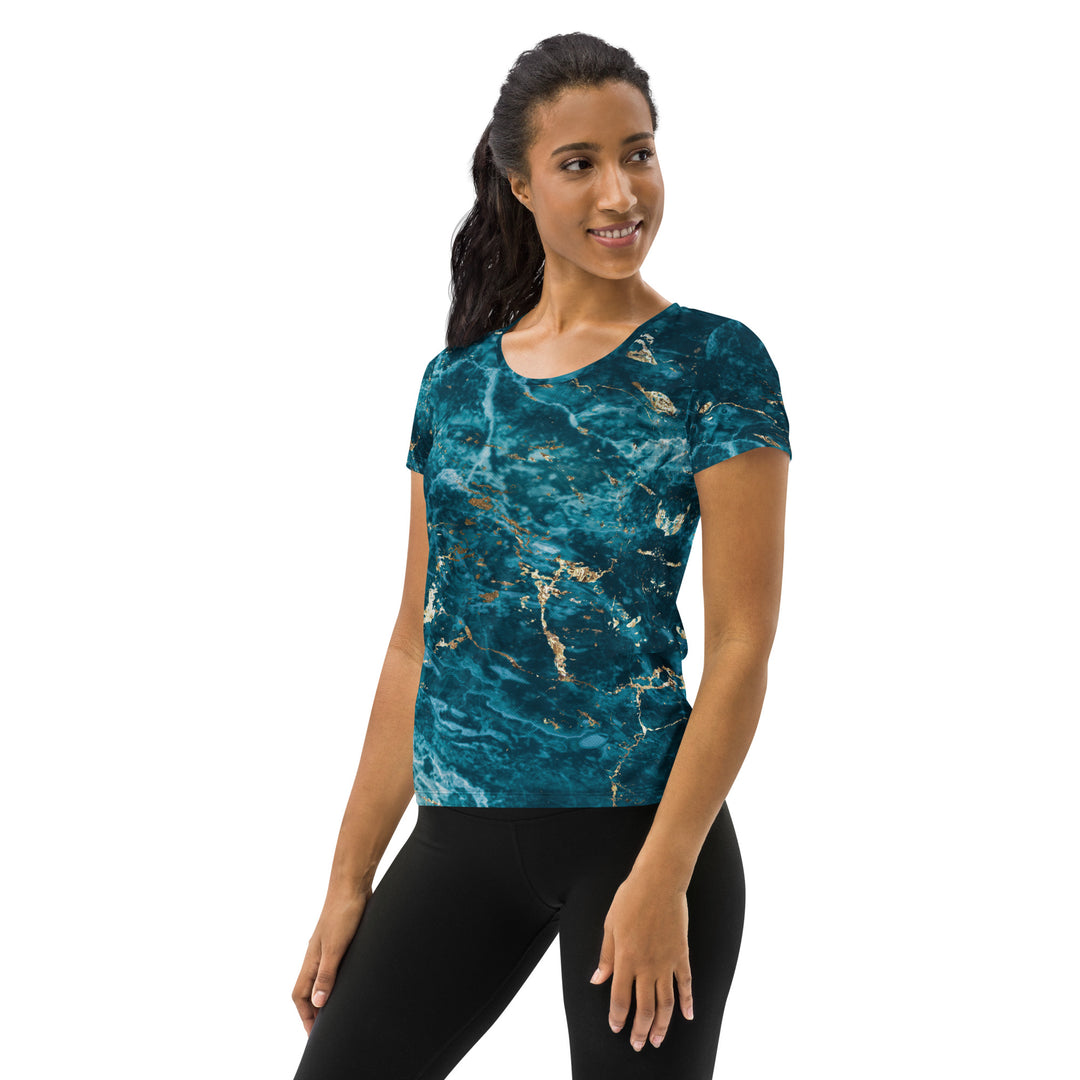 Women's Athletic T-shirt - Blue Energy